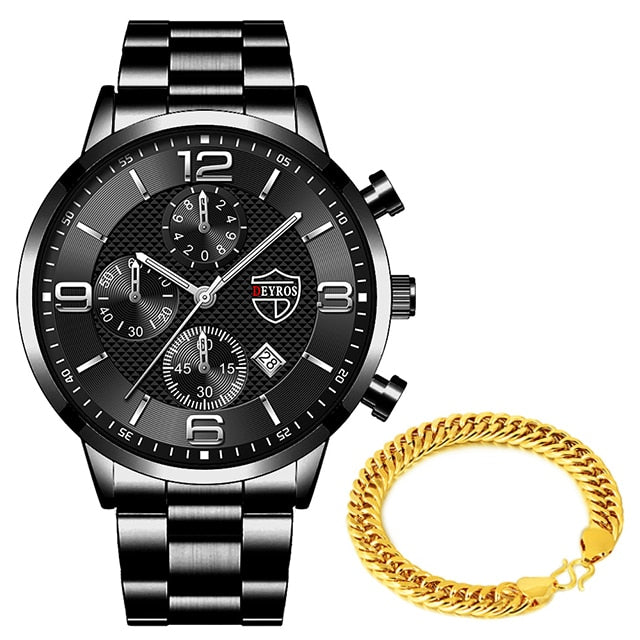 sengpan Christmas gifts ideas Mens Luxury Business Watches Stainless Steel Quartz Wrist Watch Male Sports Bracelet Calendar Luminous Clock relogio masculino