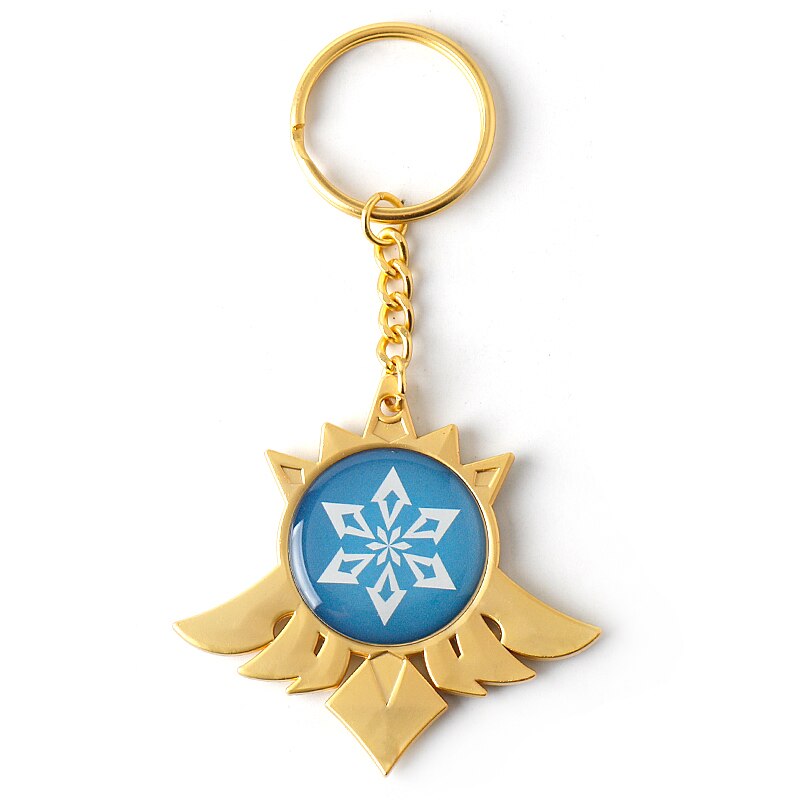 sengpan christmas gift ideas valentines day gifts for her Game Genshin Impact Vision Inazuma Keqing Wendi Xiao Keychain Luminous 원신 7 Element Weapons Eye Of Original God badge KeyRing