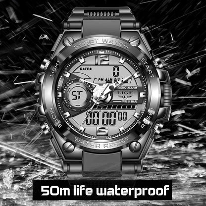 sengpan Men Military Watch Top Brand 50m Waterproof Wristwatch LED Alarm Clock Sport Watch Male relogios masculino Sport Watch Men