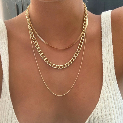 sengpan hot sale new Fashion Multi-layered Snake Chain Necklace For Women Vintage Gold Coin Pearl Choker Sweater Necklace Party Jewelry Gift