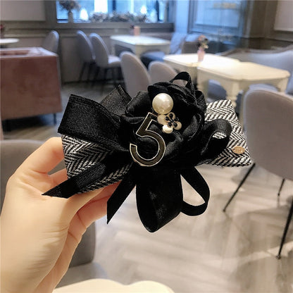 sengpan Camellia Barrette for Women Girl Flower Hair Clip Black White Hairpin Autumn Winter Hair Accessories Wholesale Drop Shipping