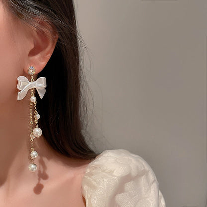 sengpan day gifts for her  Stud Earrings With Pearls  Women Jewelry Woman Accesories Earings Fashion Jewelry Earring Pearl Korean Long Luxury