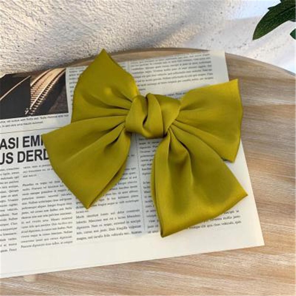 sengpan Women Girl Big Bow knot Tie Barrette Hair clips Hairpins Bands Fabric Fashion Korean Lady Head wear Accessories Wholesale Gifts