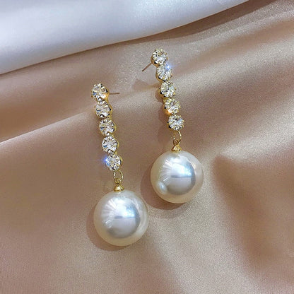 sengpan Christmas gifts ideas New Korean Design Trendy Sweet Cute Pearl Stud Earrings For Women Fashion Chic Big Elegant Earring Party Jewelry