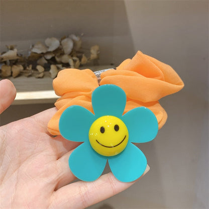 sengpan Women Hair Ties Cartoon Flower Elastic Hair Band Colorful Rubber Bands Girl Korean Hair Accessories  Scrunchies Wholesale