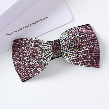 sengpan Barrette for Women Girl Rhinestone Crystal Big Bow Knot Hair Clip Hairpin Geometric Accessories Wholesale