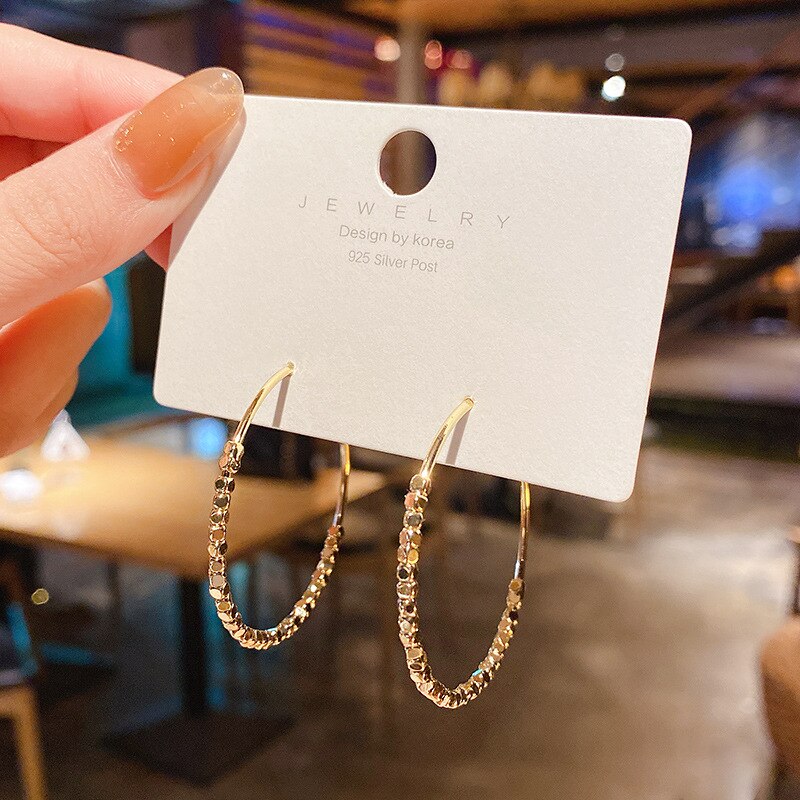 sengpan New style show face small high-end atmosphere decoration fashion women temperament personality exaggerated ear ring women