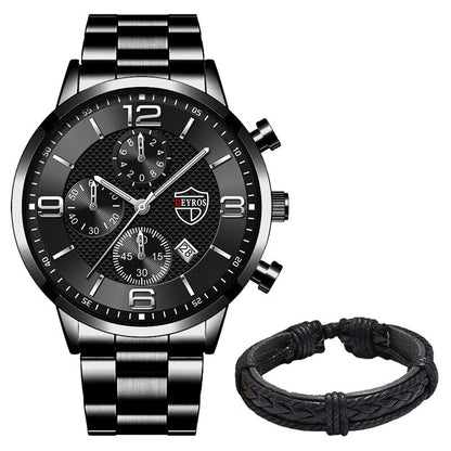 sengpan Christmas gifts ideas Mens Luxury Business Watches Stainless Steel Quartz Wrist Watch Male Sports Bracelet Calendar Luminous Clock relogio masculino