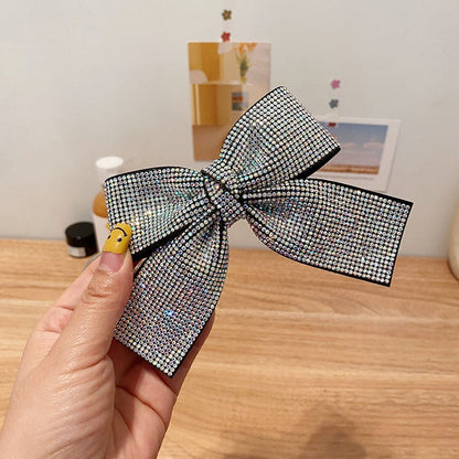 sengpan Barrette for Women Girl Rhinestone Crystal Big Bow Knot Hair Clip Hairpin Geometric Accessories Wholesale