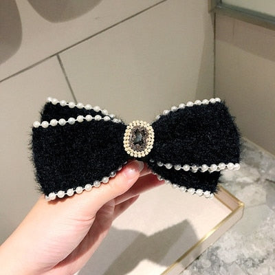 sengpan Camellia Barrette for Women Girl Flower Hair Clip Black White Hairpin Autumn Winter Hair Accessories Wholesale Drop Shipping