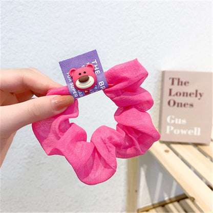 sengpan Women Girl Scrunchies Elastic Hair Ties Bands Cartoon Bear Animal Summer Fashion Korean Mujer Head Accessories Hyuna Wholesale