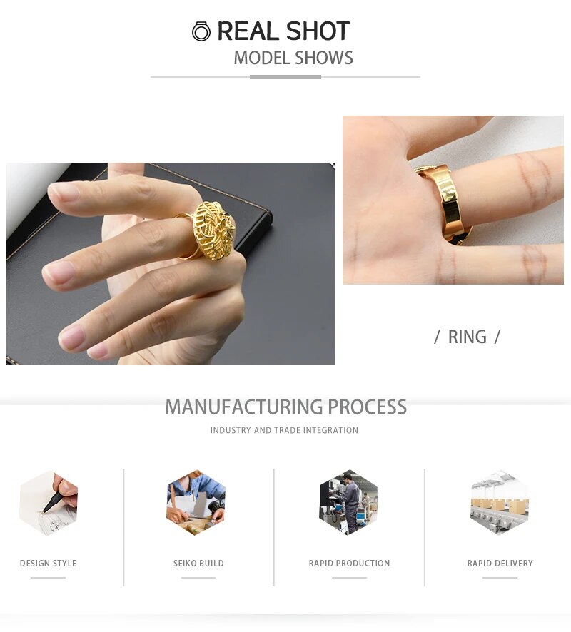 sengpan - Adjustable Ring Personalised Jewelry Valentine's Day Luxury Woman Gift Flower Rings Accessories Arabic Designer Wholesale