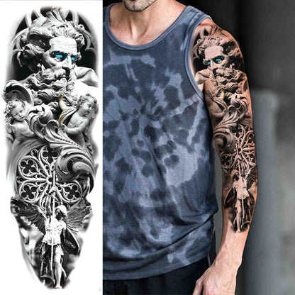 sengpan western jewelry for women Sexy Wolf Full Flower Arm Temporary Tattoo Stickers For Men Body Art Sleeve Tattoo Decals Girl Women Waterproof Tatoo Fox Legs