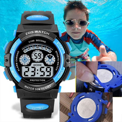 sengpan watches on sale clearance Children's electronic watches color luminous dial life waterproof multi-function luminous alarm clocks watch for boys and girls