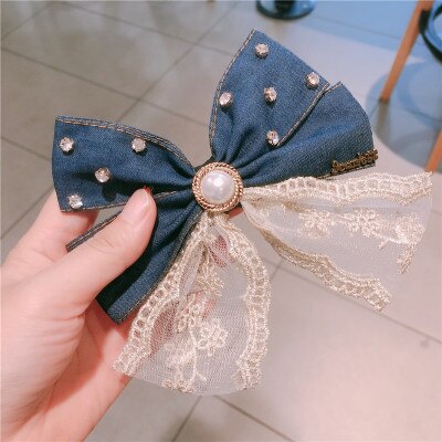 sengpan Barrette For Women Girl Rhinestone Crystal Pearl Big Hair Clip Hairpin Bow Knot Geometric Flower Head Accessories Wholesale