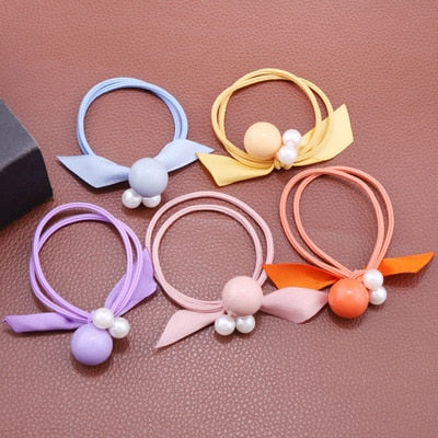 sengpan Women Hair Tie Elastic Rubber Band Girl Acrylic Bear Korean Scrunchies Head Accessories Handmade Wholesale Dropshipping