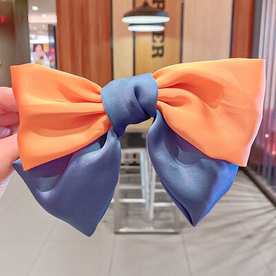 sengpan Women Girl Big Bow knot Tie Barrette Hair clips Hairpins Bands Fabric Fashion Korean Lady Head wear Accessories Wholesale Gifts