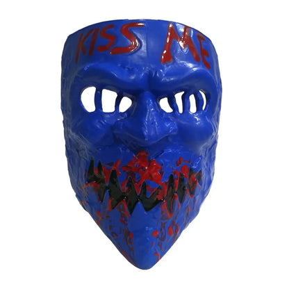 sengpan Hot New The Purge Mask God Cross Scary Halloween Masks Cosplay Party Prop Collection Full Face Resin Creepy Horror Movie Masque