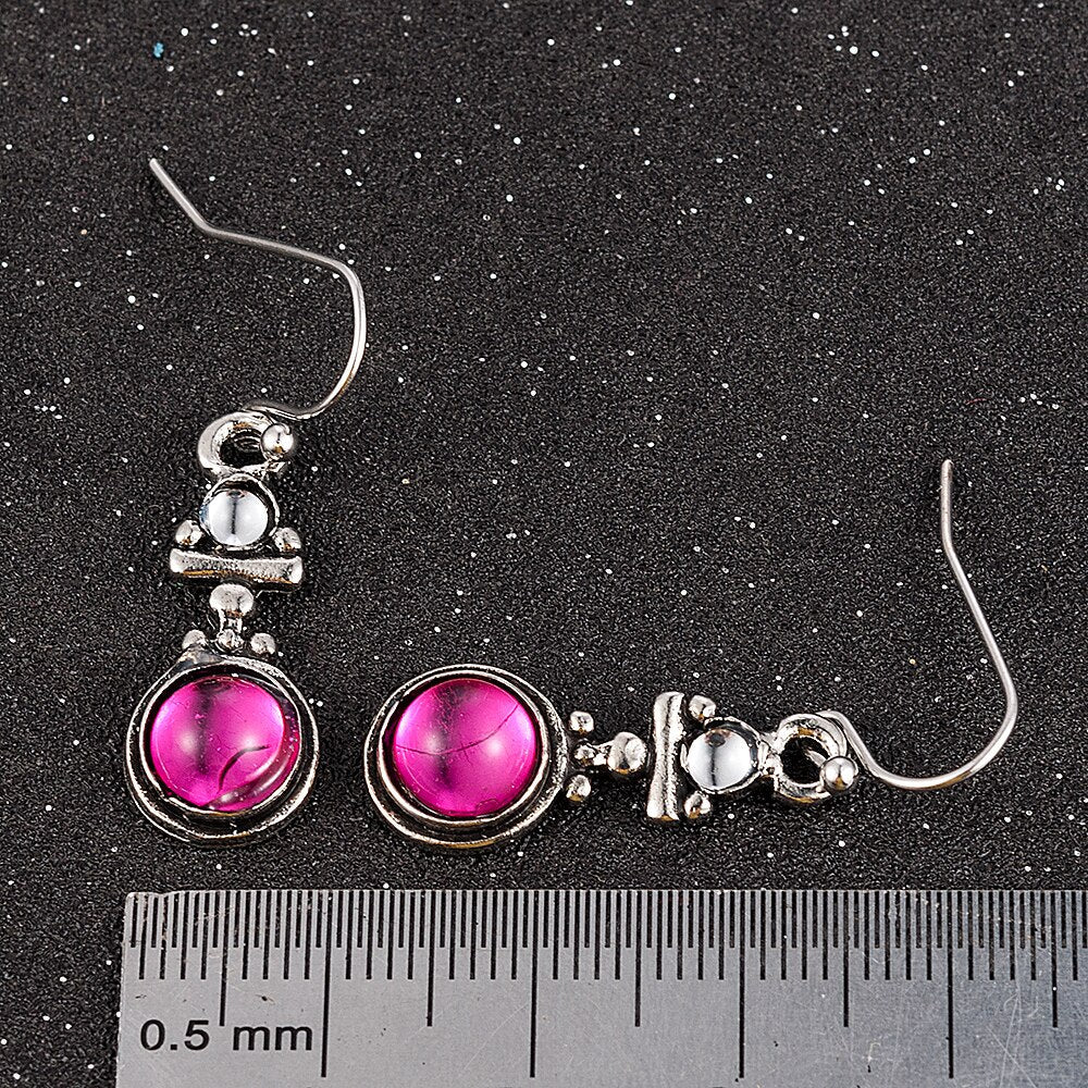 sengpan easter gifts for women  Vintage Drop Earrings Moonstone Pink Stone Earrings  Women Fashion Trendy Earrings Jewelry