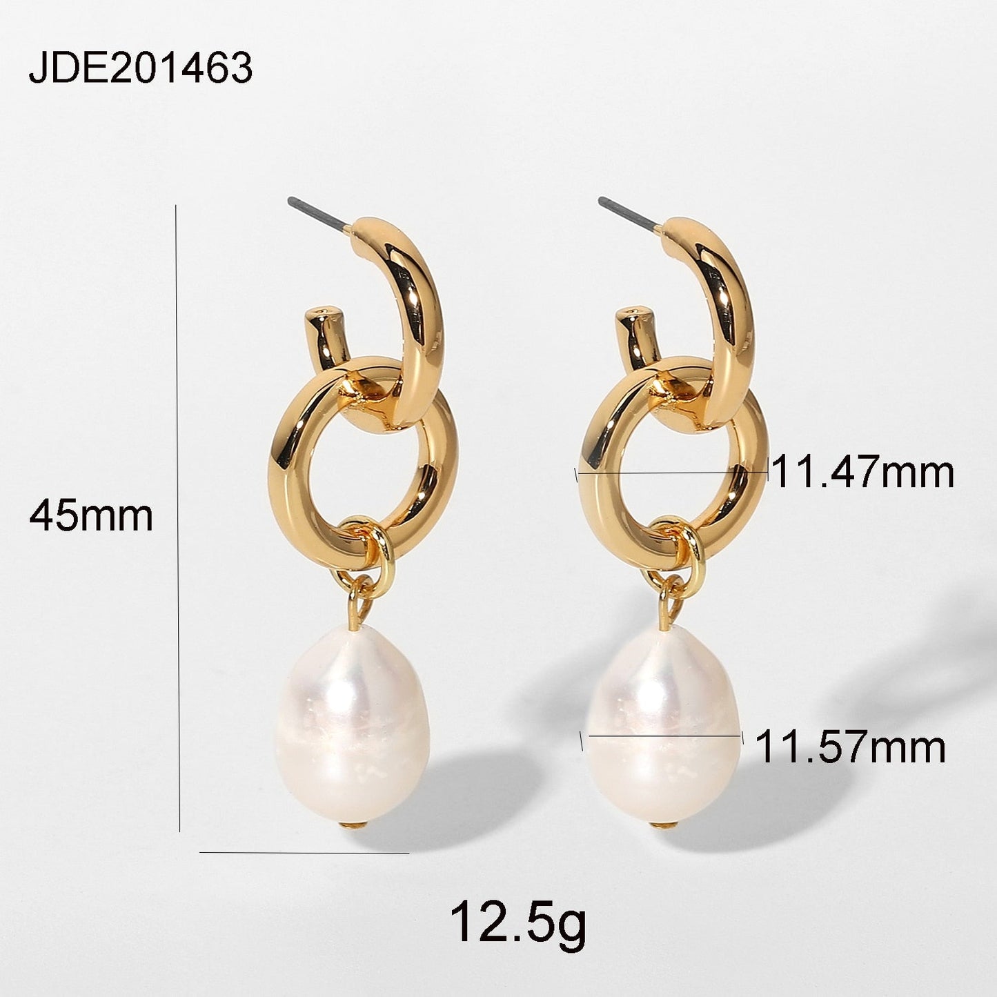 sengpan French Style Freshwater Pearl Pendant Cooper Drop Earrings For Women Summer Earrings Jewelry Accessories