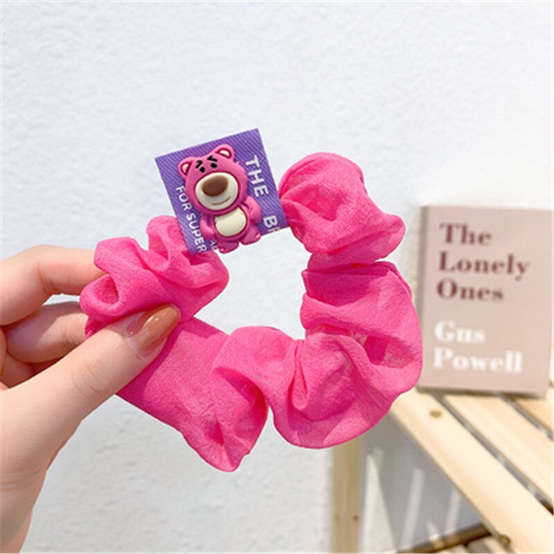 sengpan Women Girl Scrunchies Elastic Hair Ties Bands Cartoon Bear Animal Summer Fashion Korean Mujer Head Accessories Hyuna Wholesale