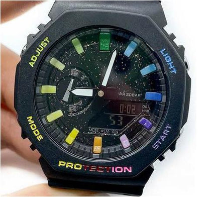 sengpan Hot Selling Brand New 2100 LED Digital Multifunction Watch Causal Sport Wristwatch Dual Display Silicon Strap For Women Men