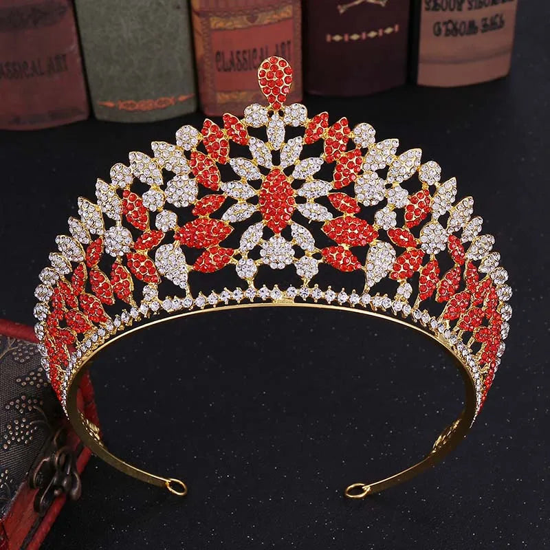 sengpan uxury Sparkling Crystal Bridal Hair Accessories Tiaras Big Diadem Crowns Girls Wedding Party Fashion Design Woman Ornaments