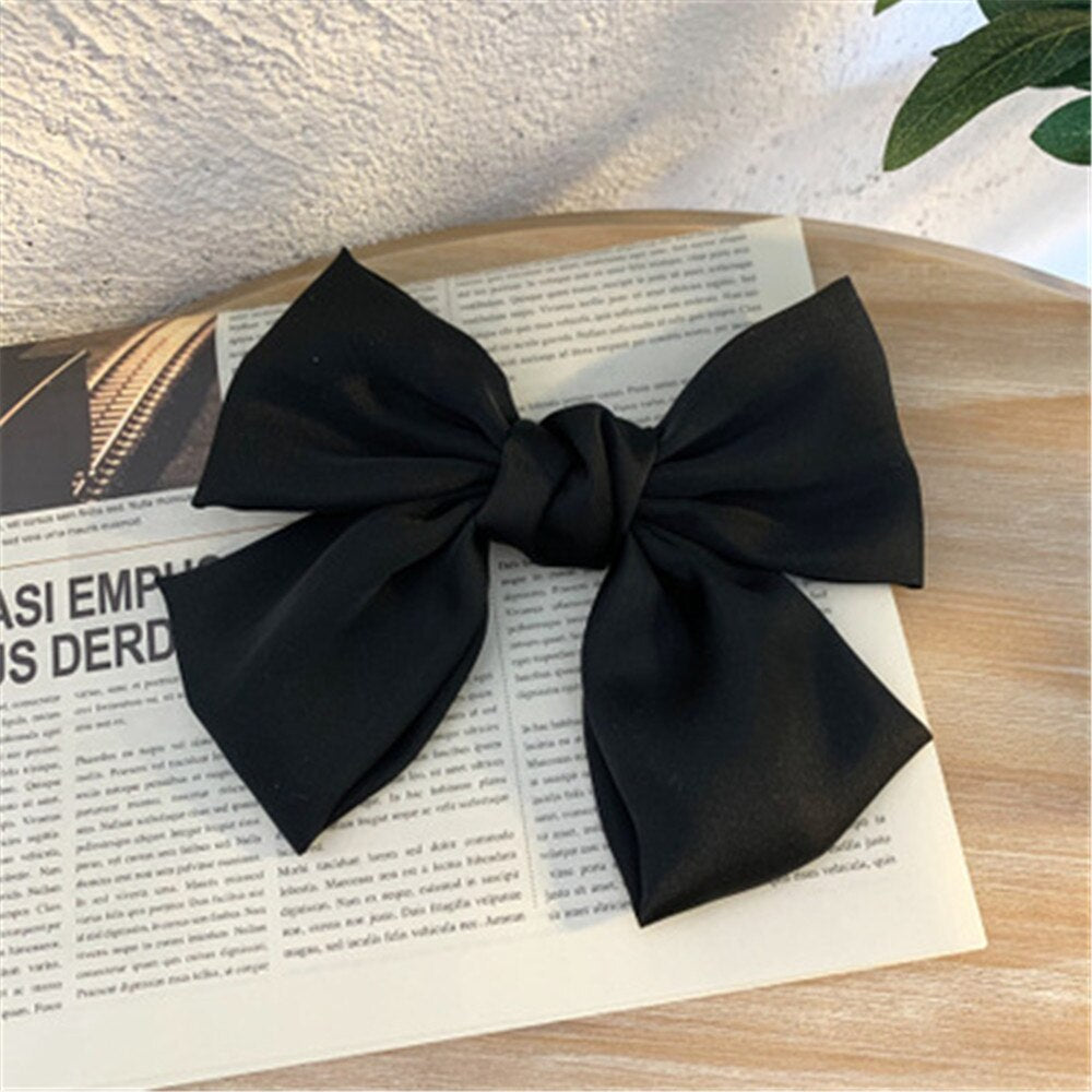 sengpan Women Girl Big Bow knot Tie Barrette Hair clips Hairpins Bands Fabric Fashion Korean Lady Head wear Accessories Wholesale Gifts