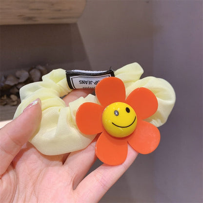 sengpan Women Hair Ties Cartoon Flower Elastic Hair Band Colorful Rubber Bands Girl Korean Hair Accessories  Scrunchies Wholesale