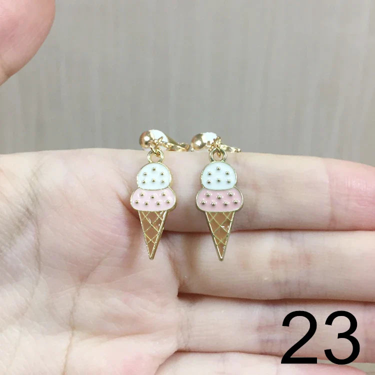 sengpan Child Blue Starfish Ear Clip Earrings Kids Cartoon Fashion No Piercing Ear Rings For Kids Gift Jewelry Korean Ear Clip Girls