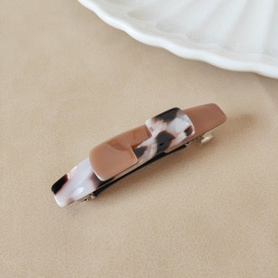 sengpan Barrette For Women Girl Acrylic Hair Clip Hairpin Bow Knot Black White Head Accessories Wholesale