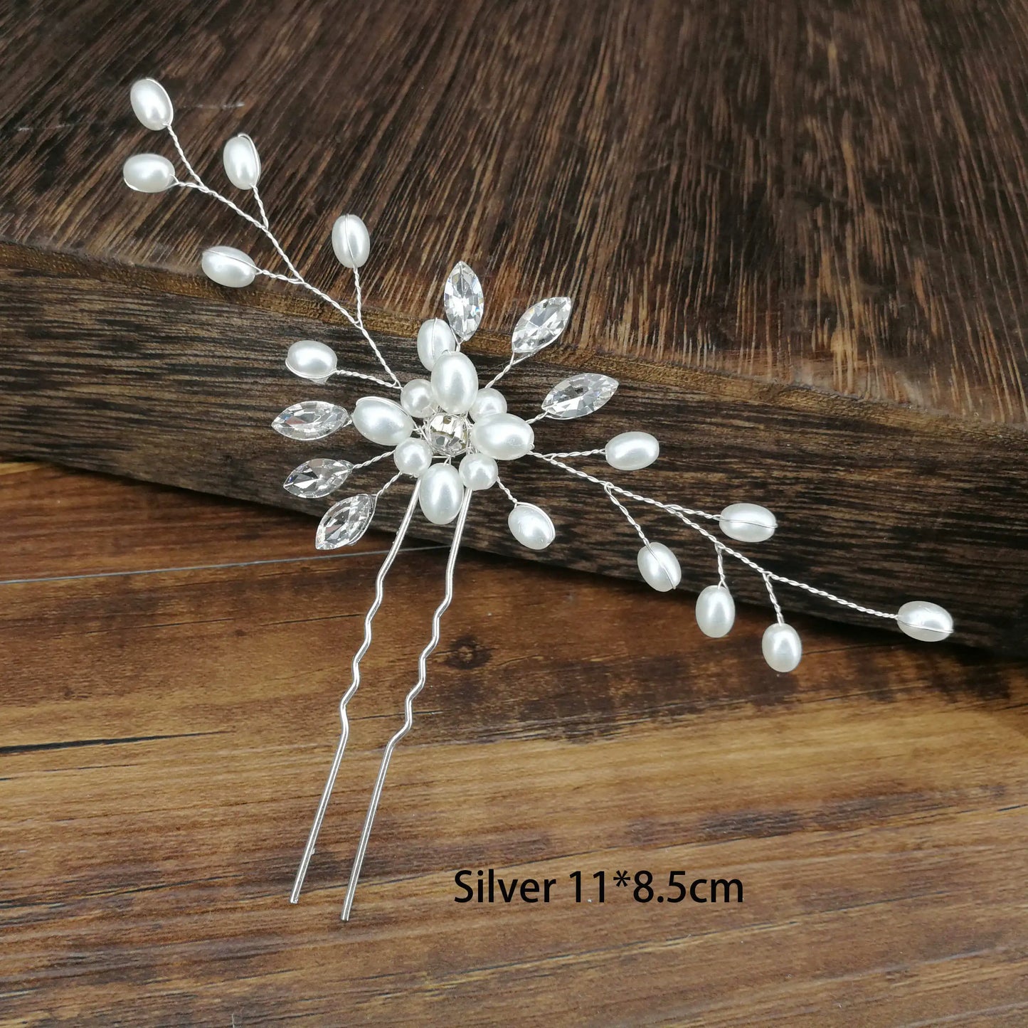 sengpan Women U-shaped Pin Metal Barrette Clip Hairpins Simulated Pearl Bridal Tiara Hair Accessories Wedding Hairstyle Design Tools