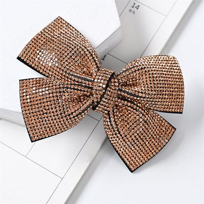 sengpan Barrette for Women Girl Rhinestone Crystal Big Bow Knot Hair Clip Hairpin Geometric Accessories Wholesale