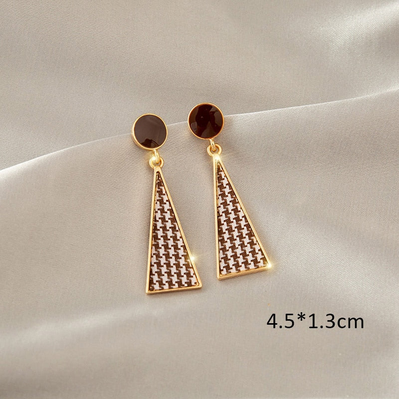 sengpan Fashion Jewelry Hypoallergenic Stainless Steel Earrings Female Long Tassel Earrings Wild Temperament Sweet Earrings Gifts