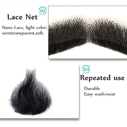 sengpan Lace False Beard Invisible A Handsome Man Real Hair Indispensable Fake Moustache Mustache Male Facial Hair