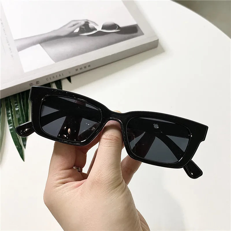 sengpan 2024 New Women Rectangle Vintage Sunglasses Brand Designer Retro Points Sun Glasses Female Lady Eyeglass Cat Eye Driver Goggles