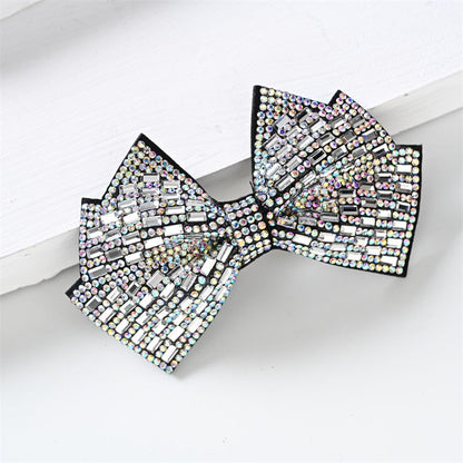 sengpan Barrette for Women Girl Rhinestone Crystal Big Bow Knot Hair Clip Hairpin Geometric Accessories Wholesale