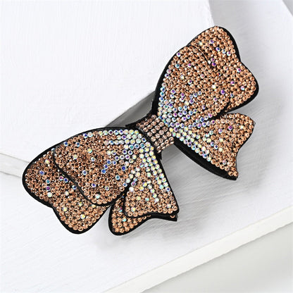 sengpan Barrette for Women Girl Rhinestone Crystal Big Bow Knot Hair Clip Hairpin Geometric Accessories Wholesale