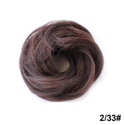 sengpan Synthetic Elastic Hair Scrunchie Chignon Donut Roller Bun Wig Curly Clip in Hair Ponytails Extensions Many colors