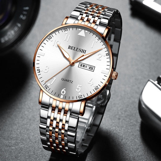 sengpan easter gifts for women  Fashion Luxury Men Watch Stainless Steel Waterproof Date Quartz Wristwatch Top Business Mens Watches Relogio Masculino