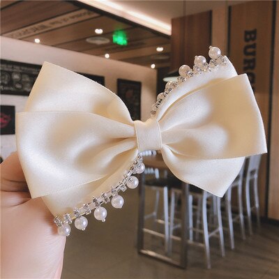 sengpan Barrette For Women Girl Rhinestone Crystal Pearl Big Hair Clip Hairpin Bow Knot Geometric Flower Head Accessories Wholesale