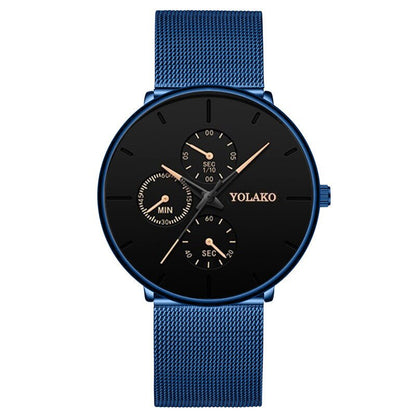 sengpan watches on sale clearance Fashion Mens Business Black Watches Luxury Stainless Steel Ultra Thin Mesh Belt Quartz Men Wrist Watch Casual Classic Male Watch