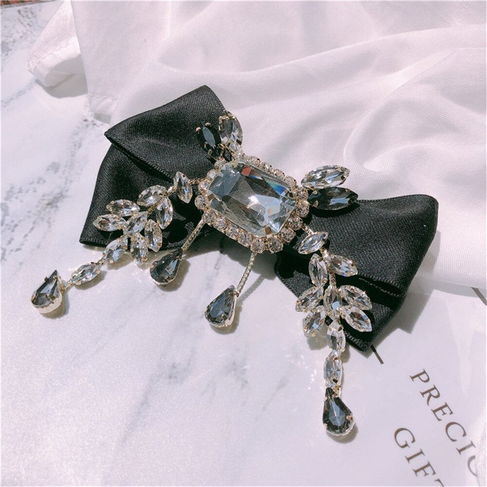 sengpan Barrette For Women Girl Rhinestone Crystal Pearl Big Hair Clip Hairpin Bow Knot Geometric Flower Head Accessories Wholesale