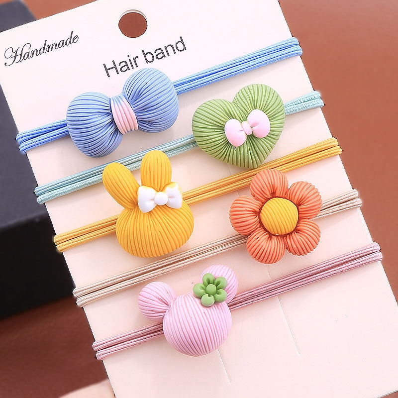 sengpan Women Hair Tie Elastic Rubber Band Girl Acrylic Bear Korean Scrunchies Head Accessories Handmade Wholesale Dropshipping