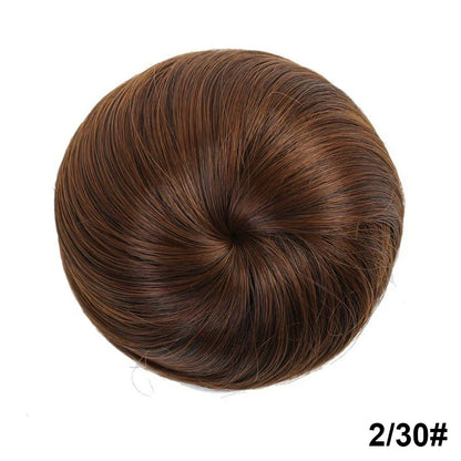 sengpan Synthetic Elastic Hair Scrunchie Chignon Donut Roller Bun Wig Curly Clip in Hair Ponytails Extensions Many colors