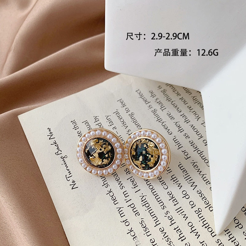 sengpan Korean Design Elegant Simulated Pearl Big Round Clip on Earrings Non Pierced Baroque Pearl Ear Clips for Women Jewelry Wholesale