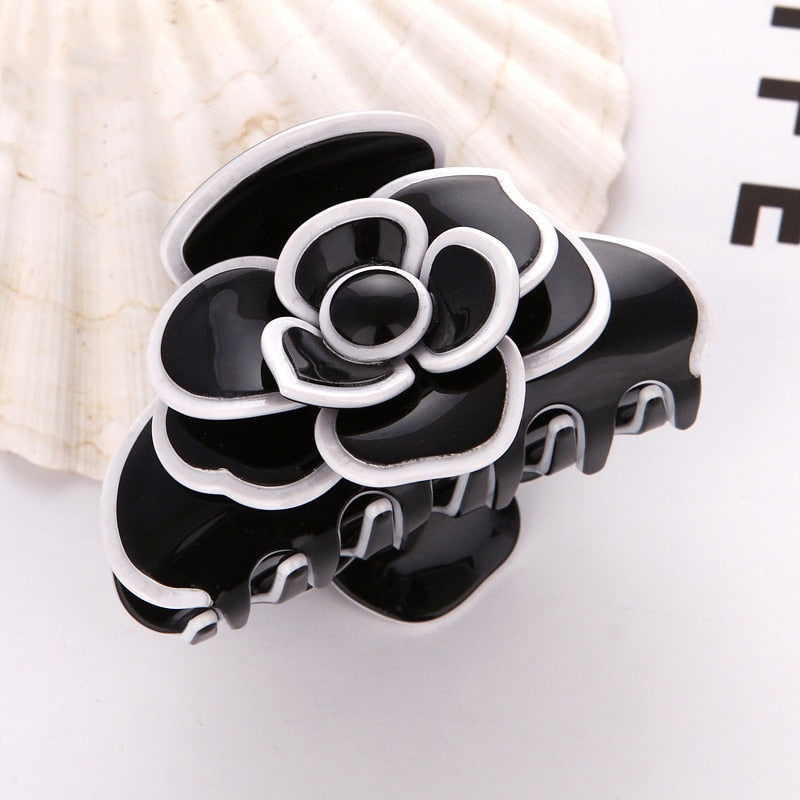 sengpan Acetate Camellia Hair Claw Clip Clamp For Women Girl Flower Handmade French Fashion Head Accessories Mujer Wholesale