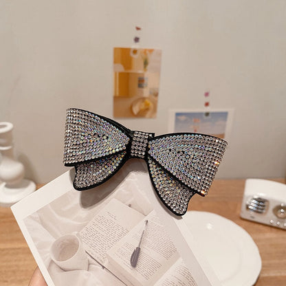 sengpan Barrette for Women Girl Rhinestone Crystal Big Bow Knot Hair Clip Hairpin Geometric Accessories Wholesale