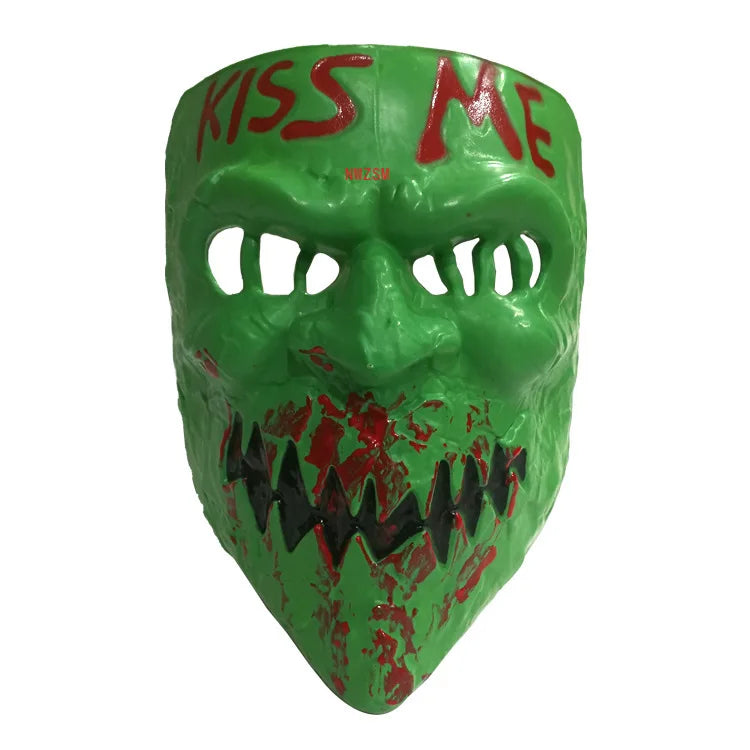 Lianfudai Hot New The Purge Mask God Cross Scary Halloween Masks Cosplay Party Prop Collection Full Face Resin Creepy Horror Movie Masque