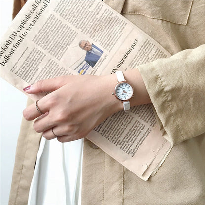 sengpan Retro Brown Women Watches Qualities Small Ladies Wristwatches Vintage Leather Bracelet Watch Fashion Brand Female Quartz Clock